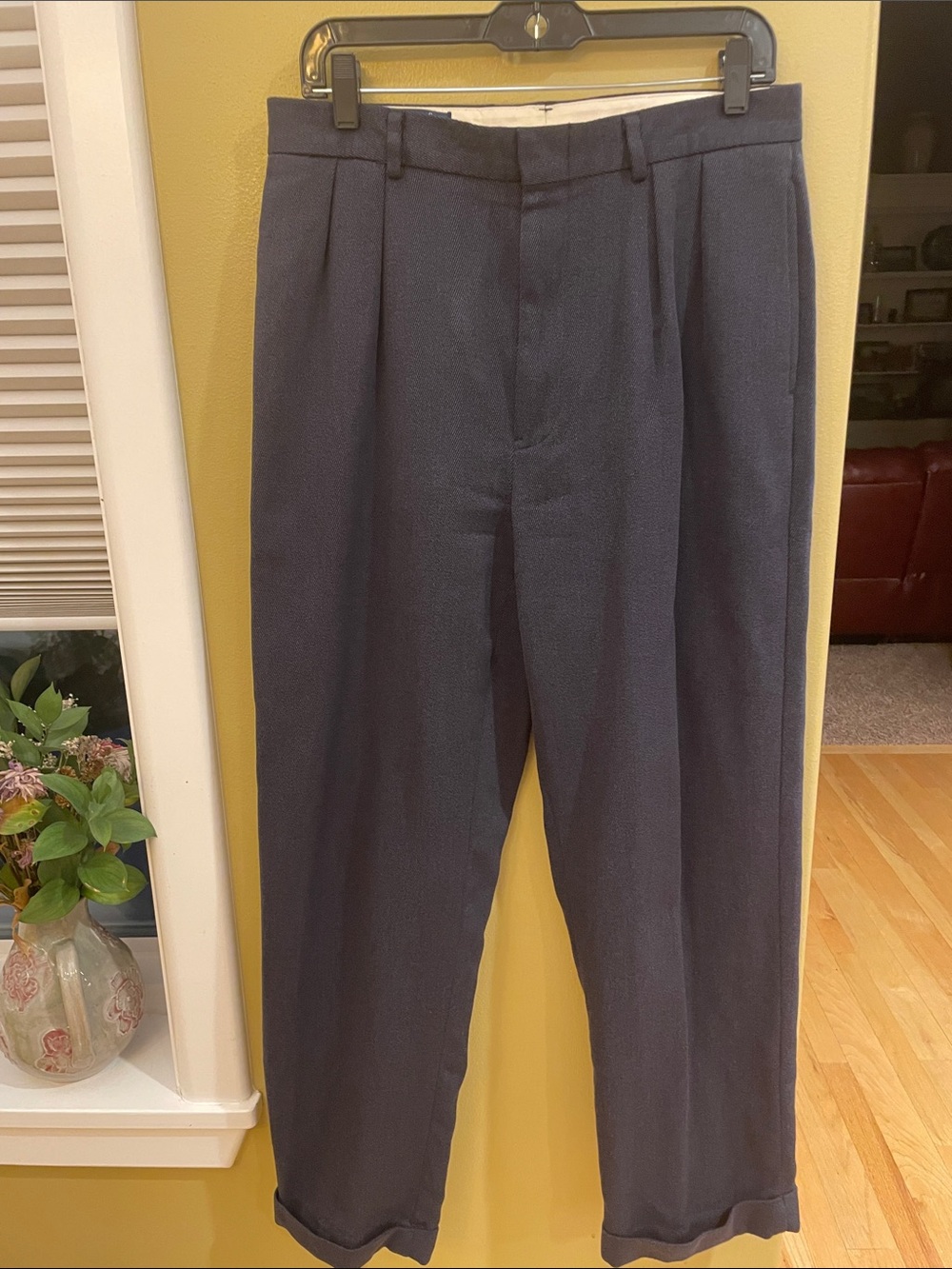 EUC Polo by Ralph Lauren Men's Pleated Dress Pants - Navy Blue